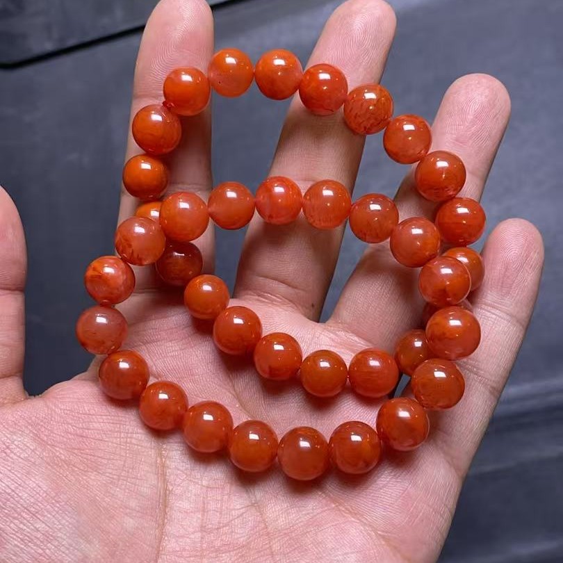 天然火焰纹南红卡10多样性拍一发一