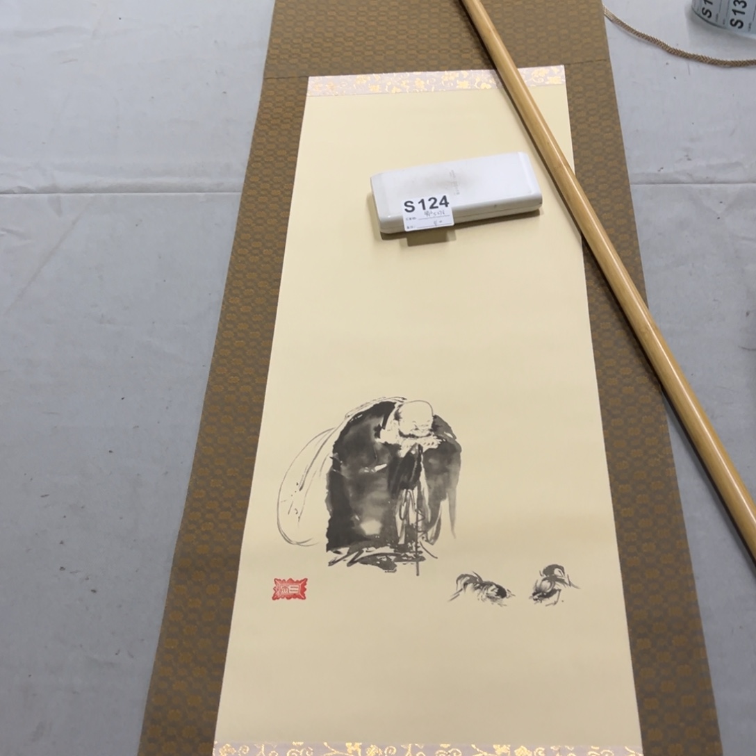 国画用****6印刷临摹人物挂轴