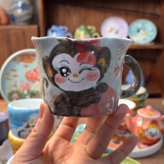 瓶景德镇釉下手绘陶瓷 