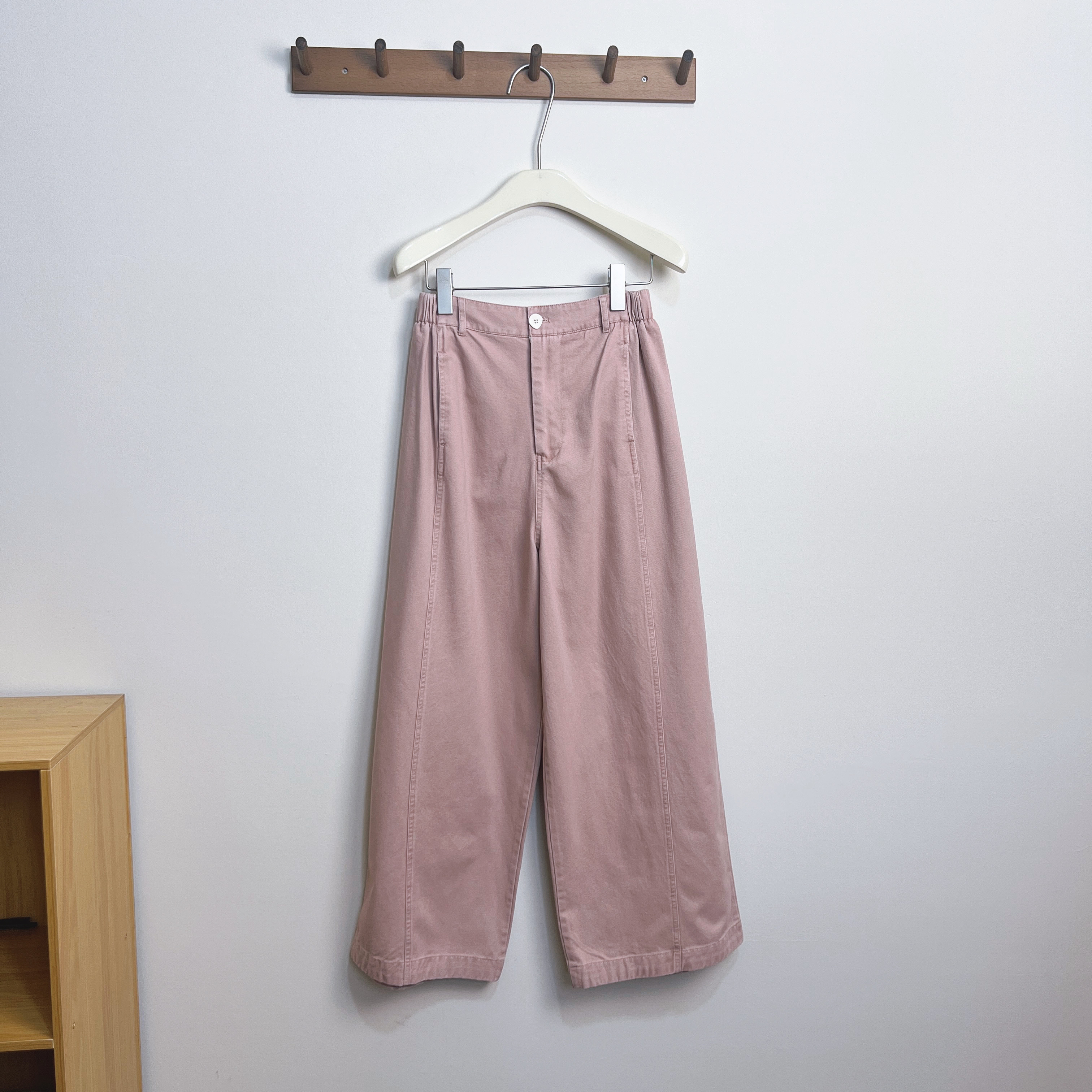 2025春秋新款高密斜纹百搭宽松休闲裤长裤高腰阔腿裤女显瘦直筒裤