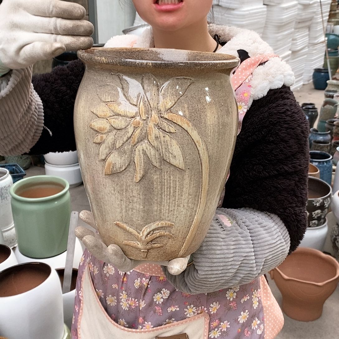 紫砂花盆正品口20高25