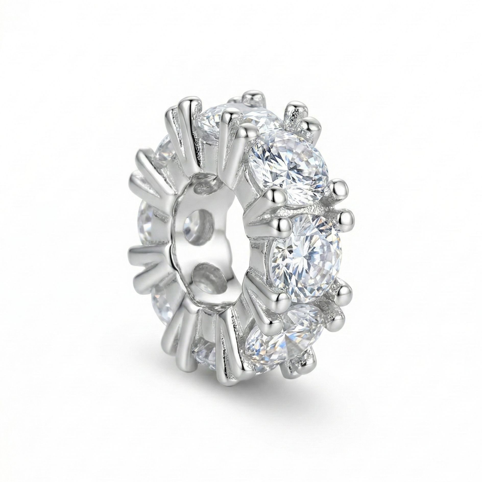 莫桑石手链 莫桑钻跑环配件6mm左右一个（手链配件）