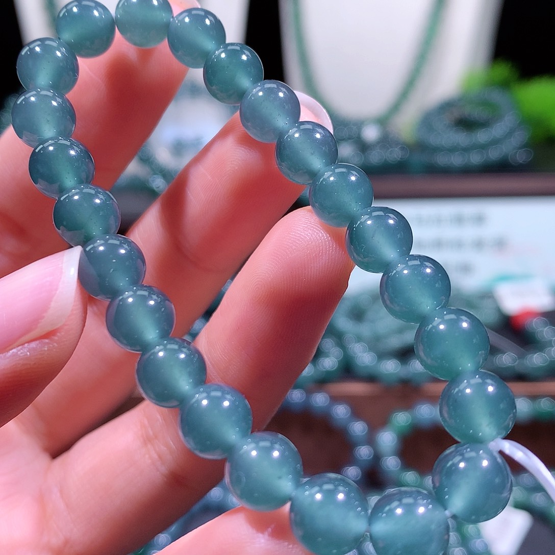 翡翠未镶嵌手链天然a货翡翠手串8