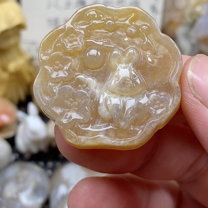 颈饰未镶嵌硅化珊瑚（珊瑚玉）小