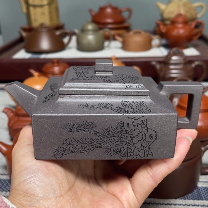 紫砂茶壶全手方山200cc