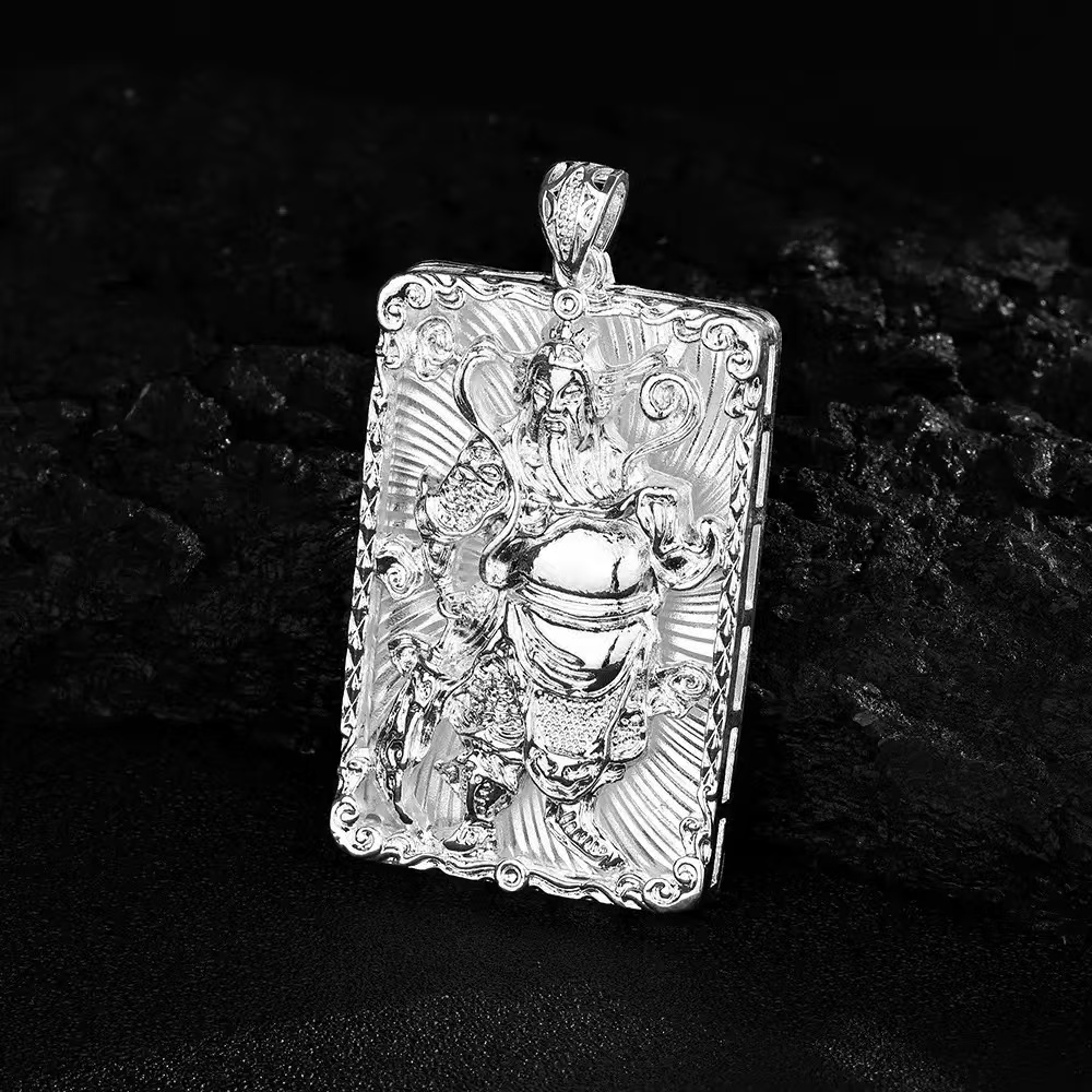 【白银补贴】男士~百搭手工气质关公吊坠（单）