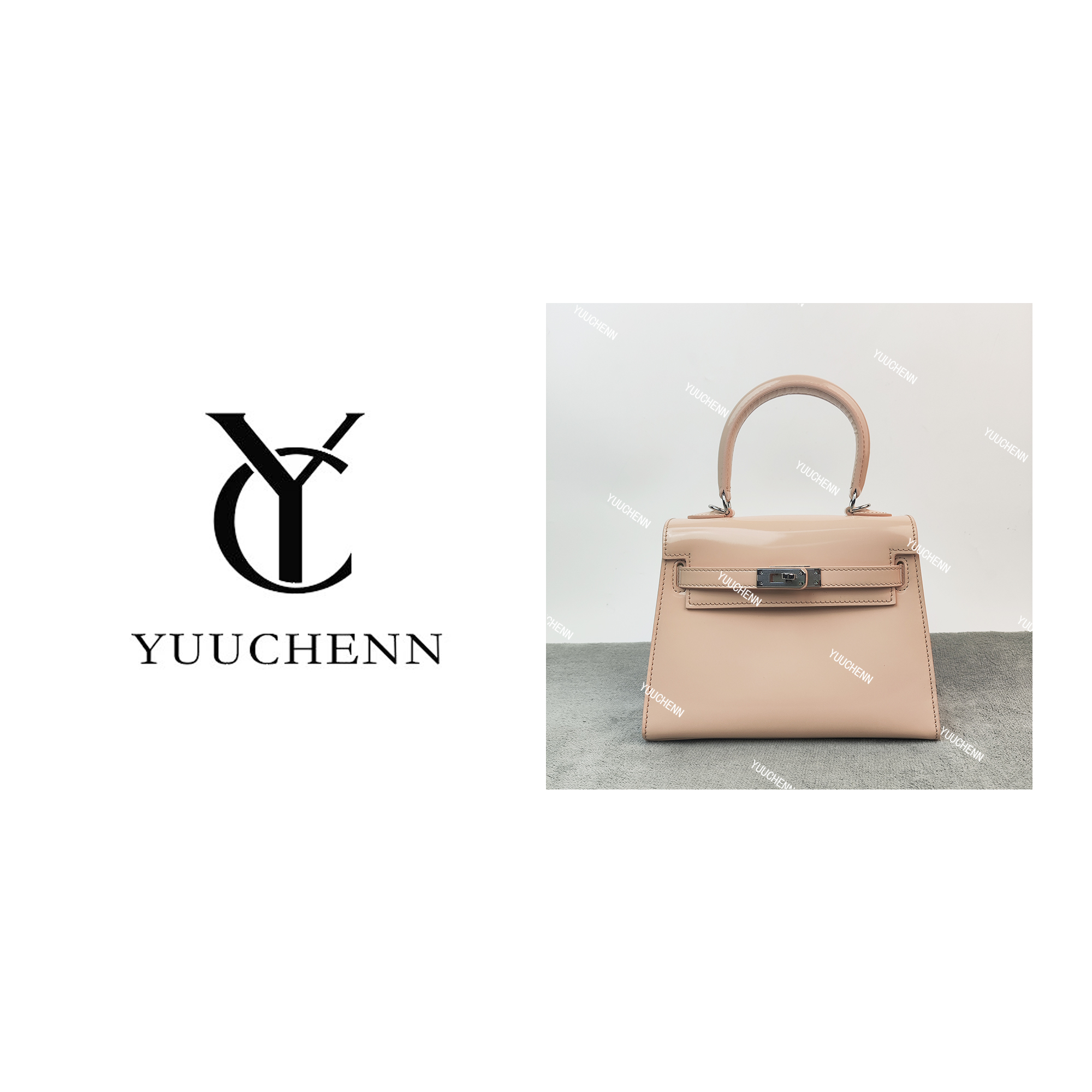 YUUCHENN/21cm原创设计高定真皮包 HH6025