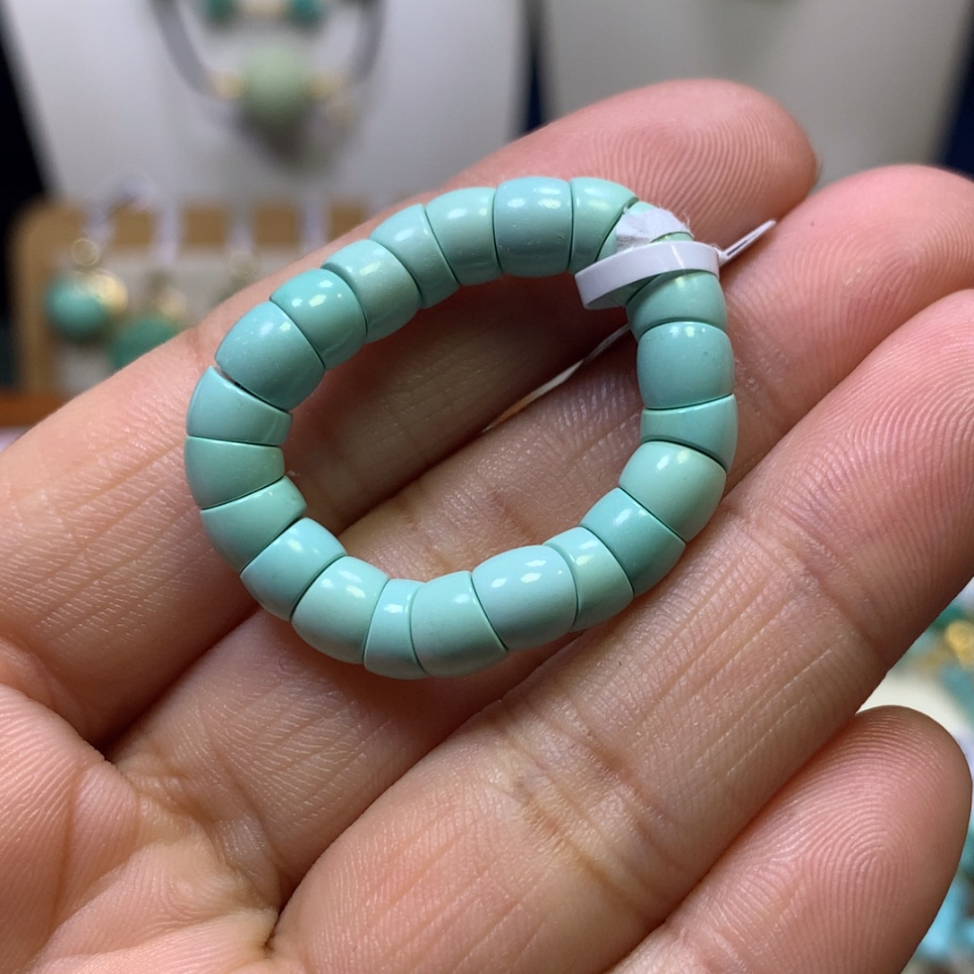 绿松石未镶嵌大肠半成品