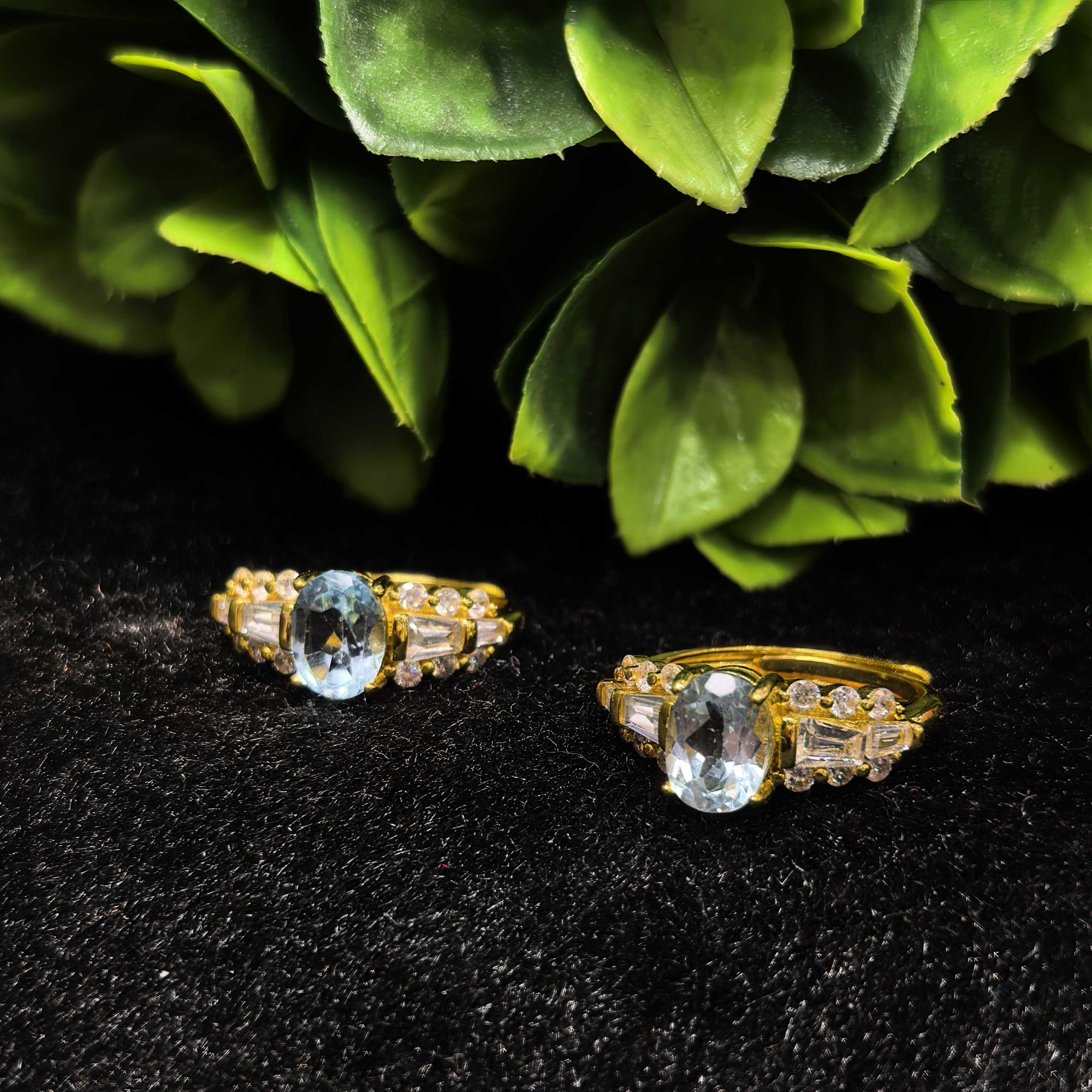 CT11142【东齐珠宝】璀璨星光蓝托帕石戒指-多样性发货只发一件