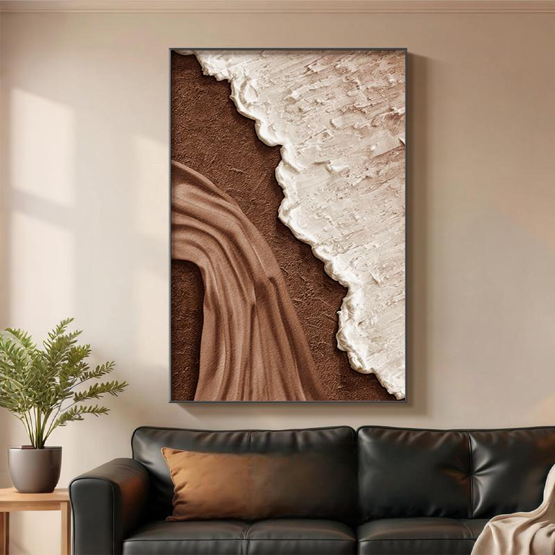 现代简约抽象客厅装饰画纹理质感沙发背景墙玄关挂画大幅落地壁画