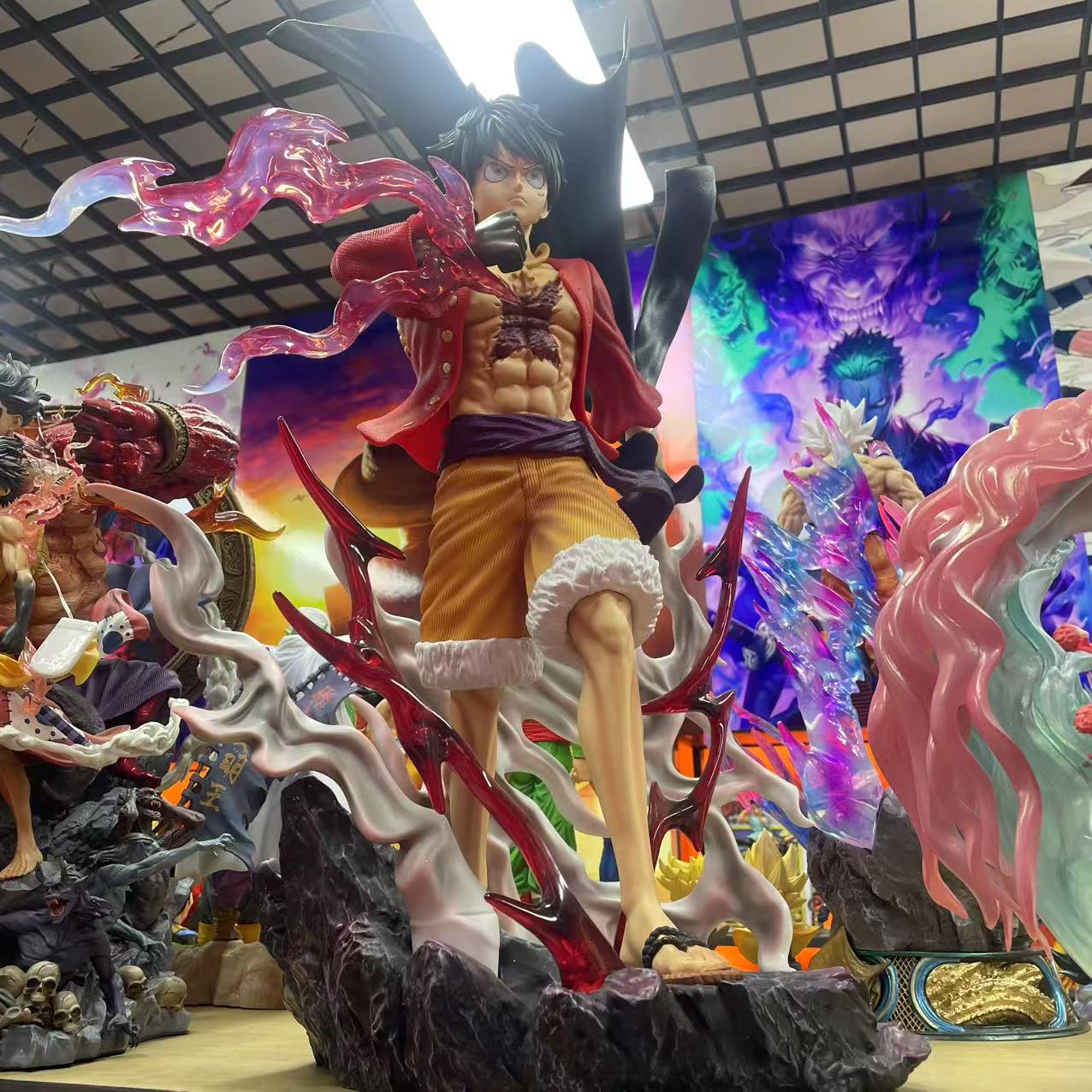 CM超大行走路飞手办海贼王GK共鸣系列雕像模型高约70cm