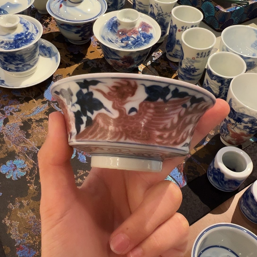 元青拙手凤穿缠枝单杯杯