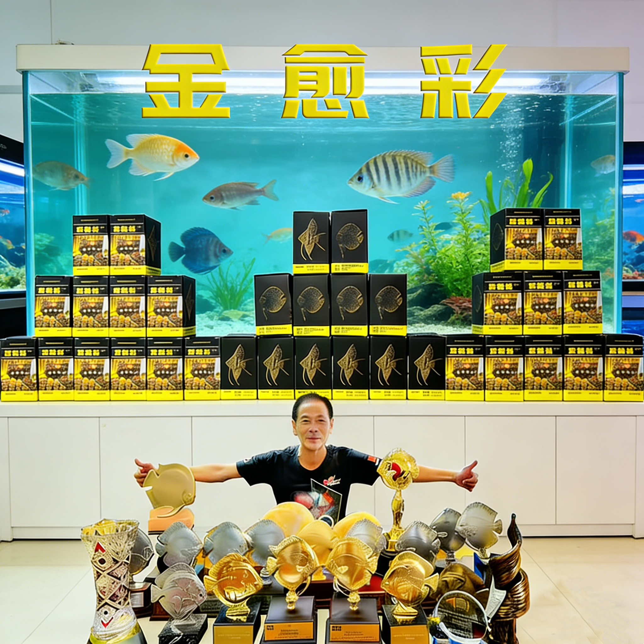 《金愈彩鱼缸水质稳定剂 马来西亚 IP 渔场合作研发 养鱼净水神器》