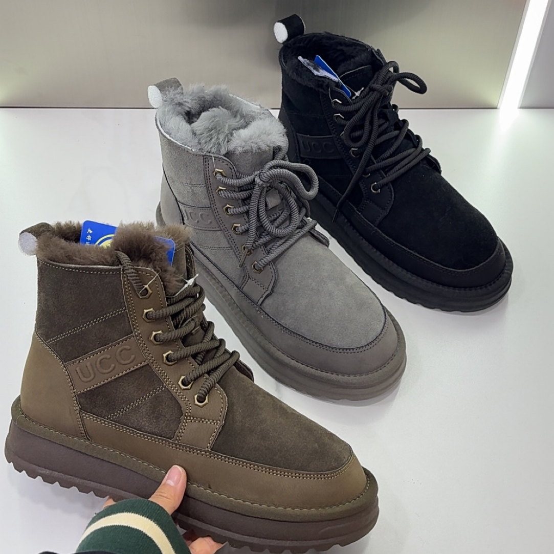 2731~冬季男士高端皮毛一体雪地棉防滑耐磨雪地靴潮流时尚