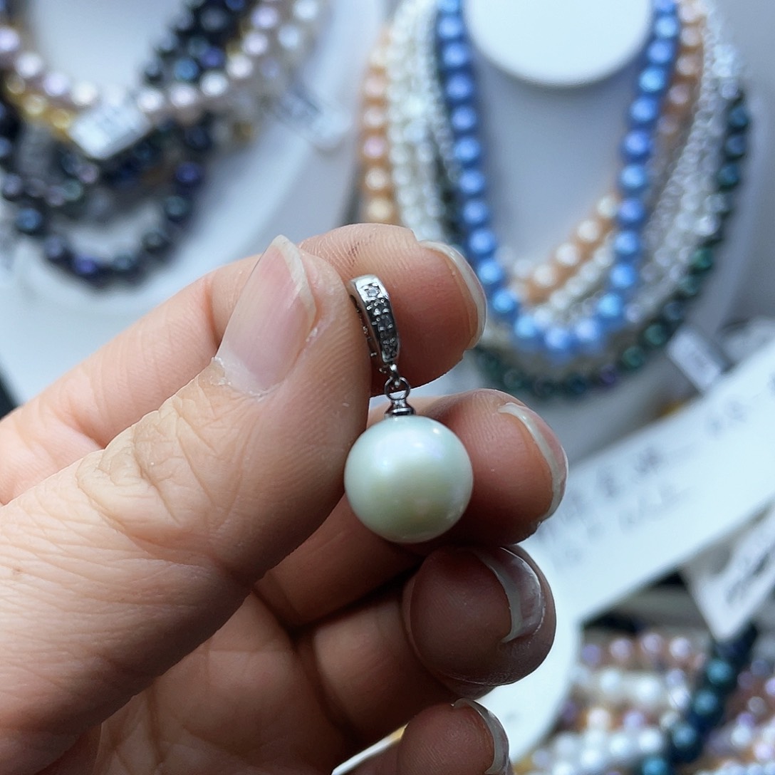 淡水珍珠戒圈钛钢