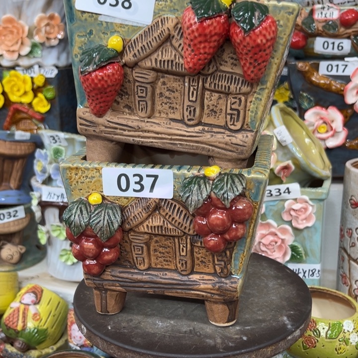 紫砂花盆粗陶材质多肉花盆