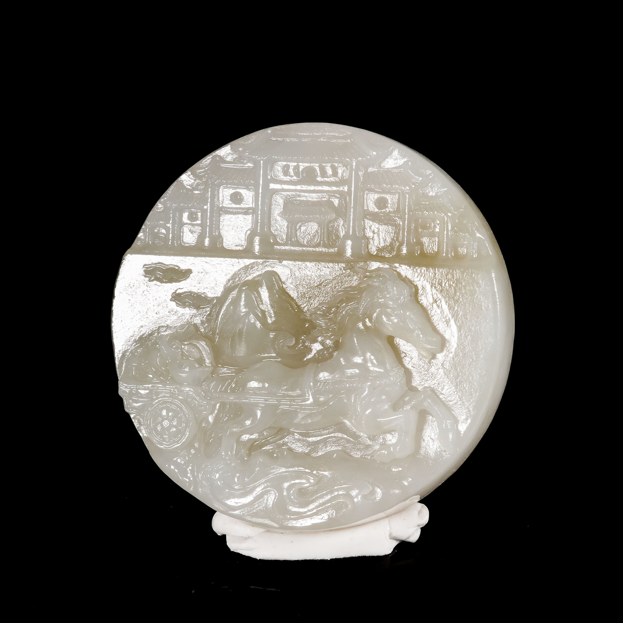 LOT.039和田玉奔马佩/X4396