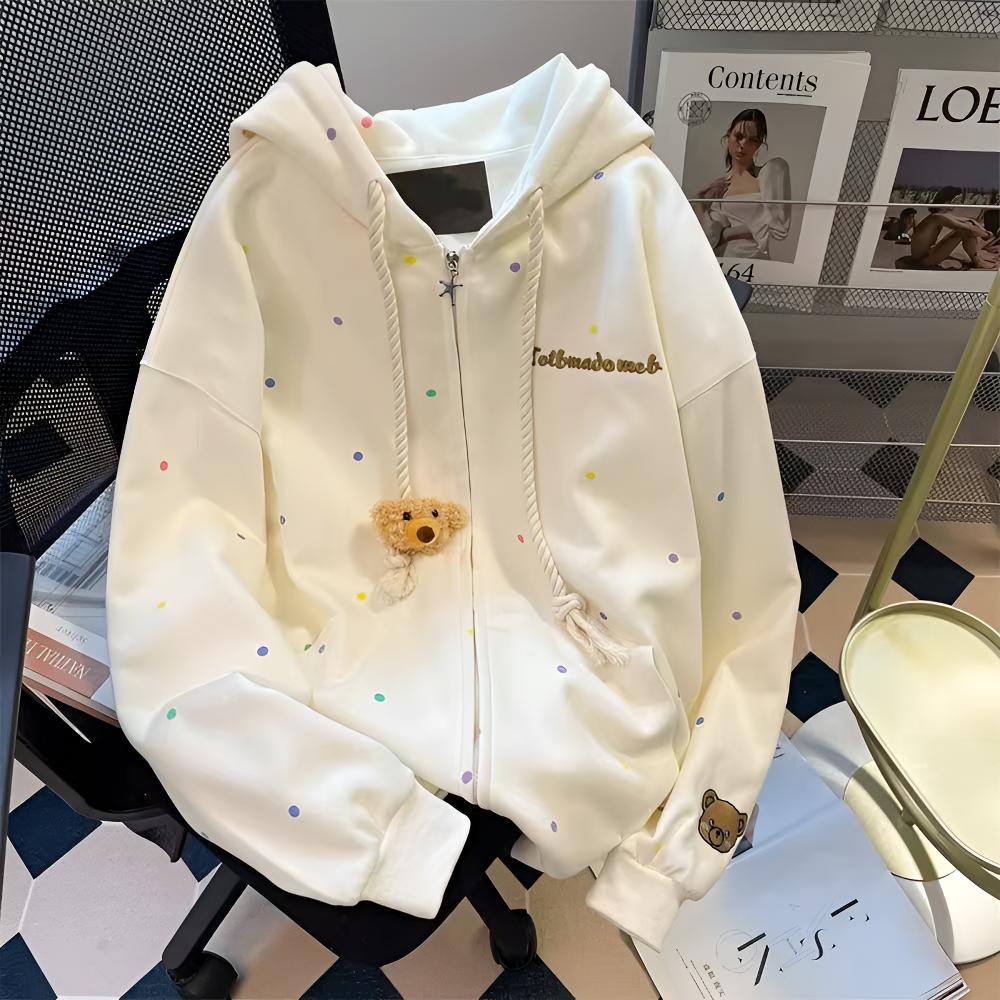 编码001-200情侣潮牌男女同款秋冬季时尚宽松设计感卫衣开衫外套