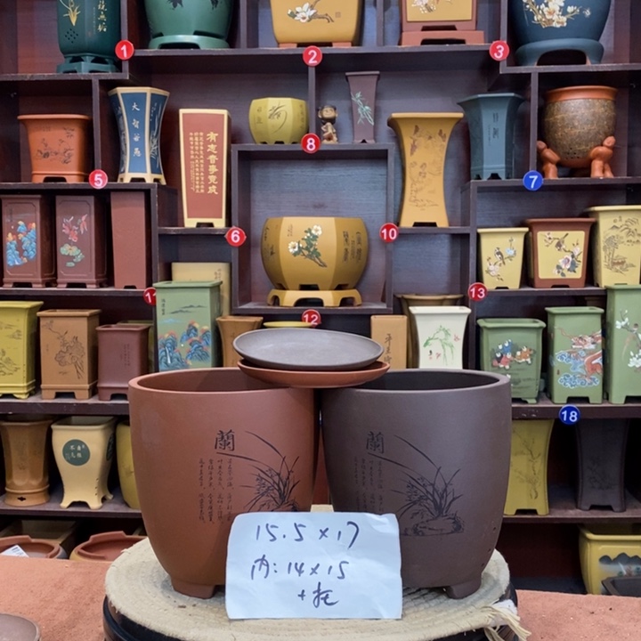 紫砂花盆紫砂作品