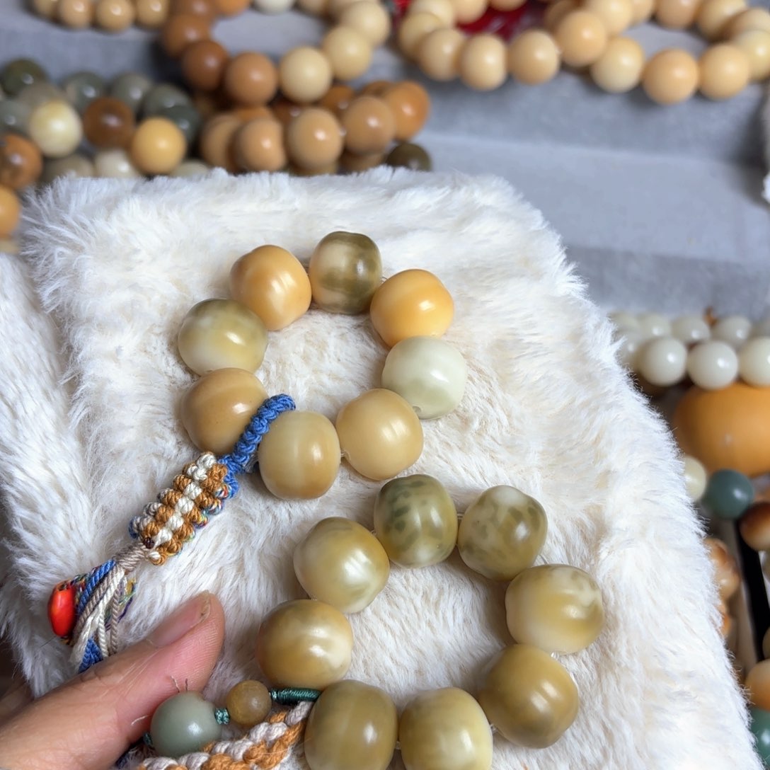 菩提根/象牙果手串卡18蜜罐手捻