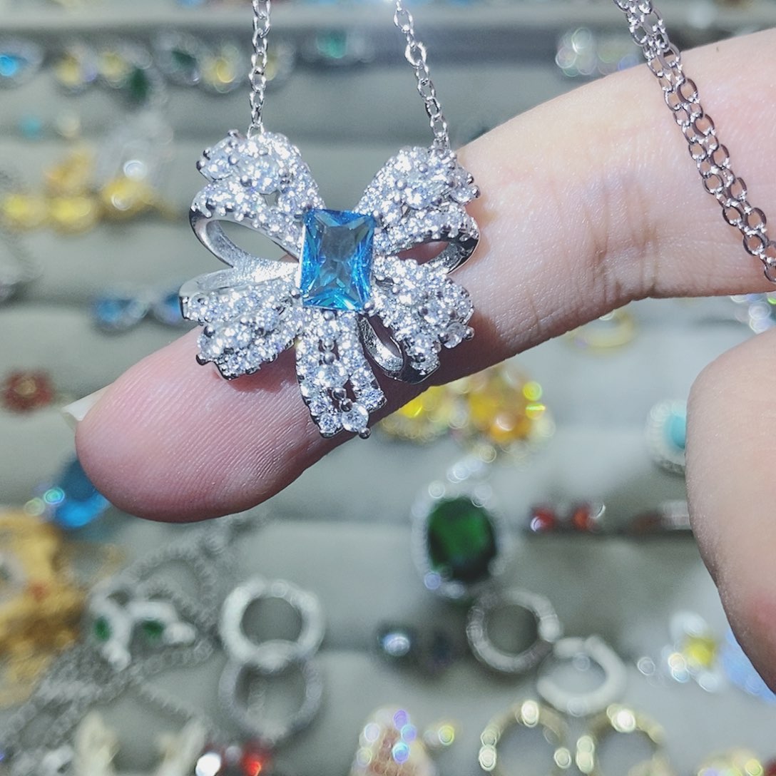 【闪购商品】水晶戒指银S925镶嵌