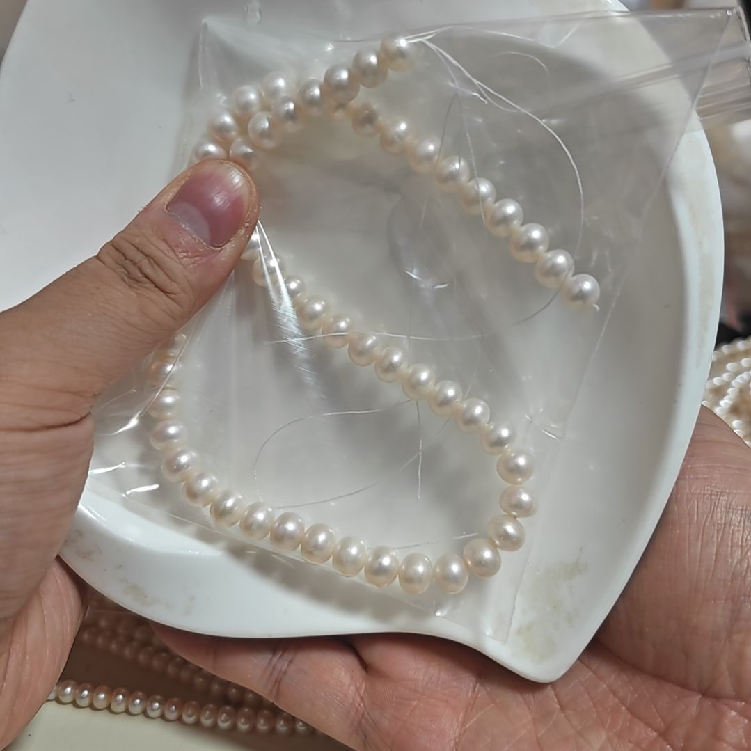 淡水珍珠项链银S925镶嵌