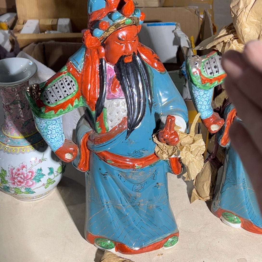 $***陶其他大号关公摆件