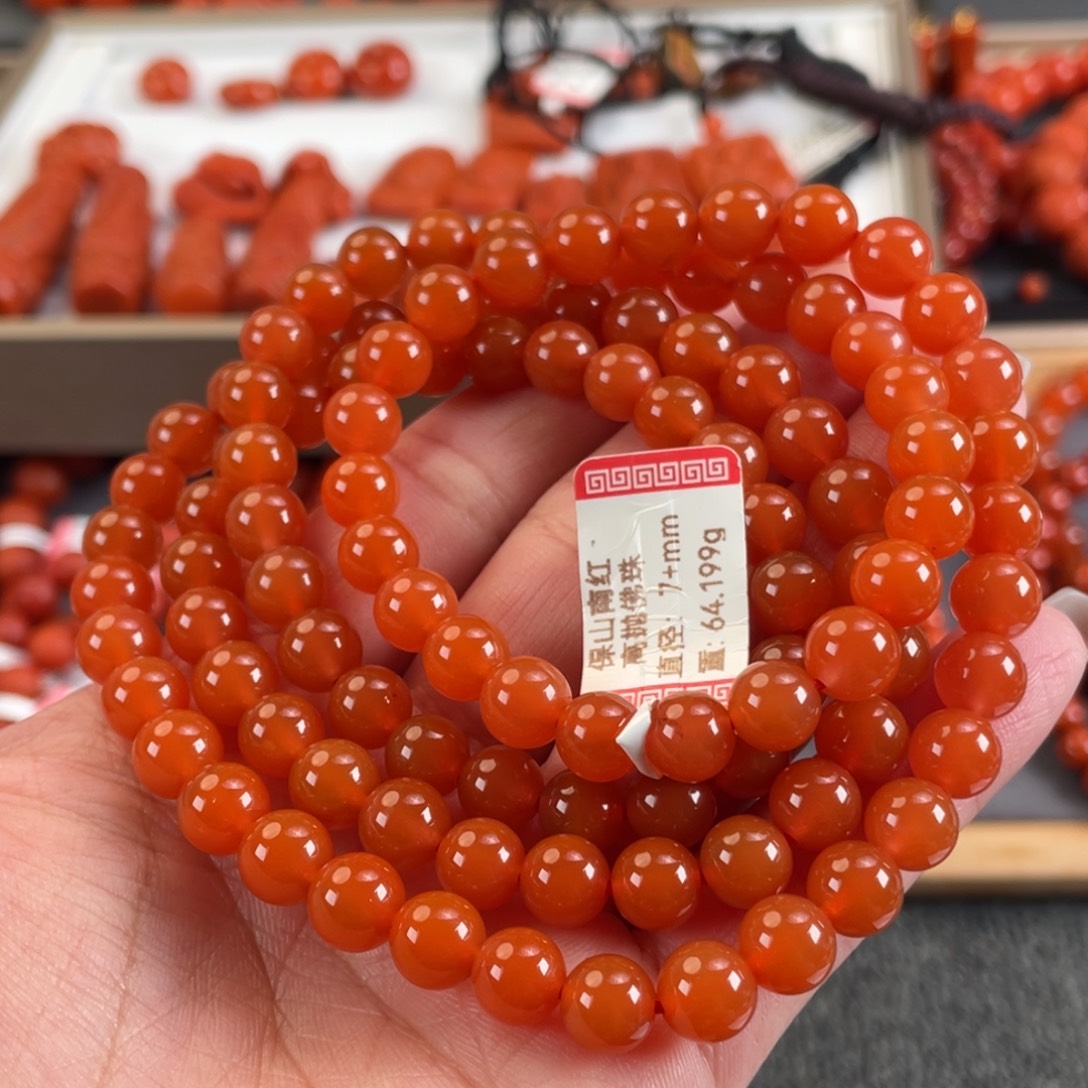 阿***锐南红玛瑙未镶嵌7➕保山南红多圈