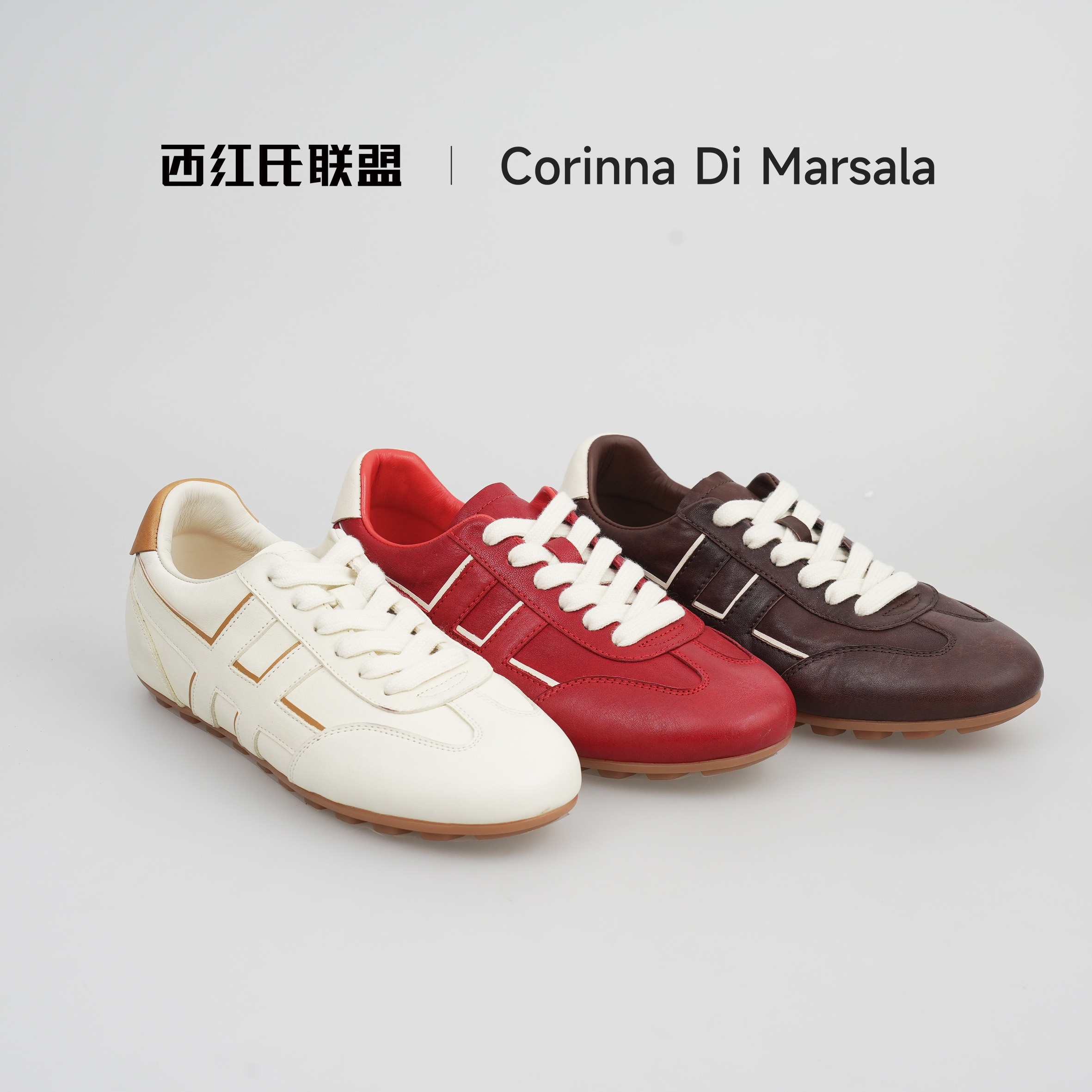 【西红氏联盟】秋季新款马皮休闲鞋跟高3.5cm