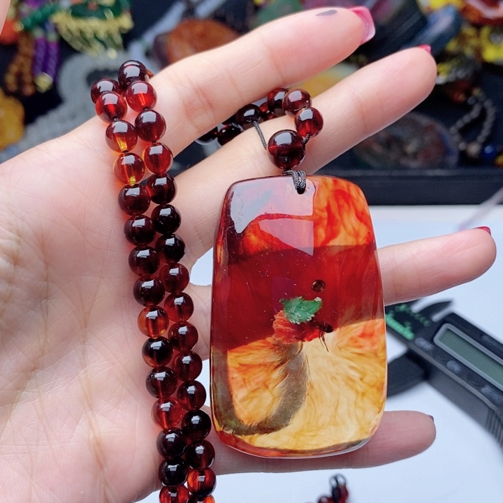 蜜蜡颈饰未镶嵌111套装