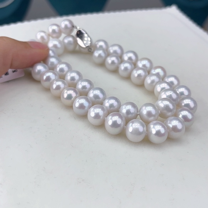 淡水珍珠颈饰银S925镶嵌10➕极光炫彩高品