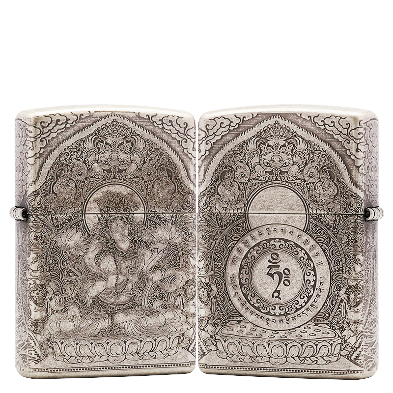 ZIPPO/之宝打火机常规【白度母】原装正品煤油机DYJ1