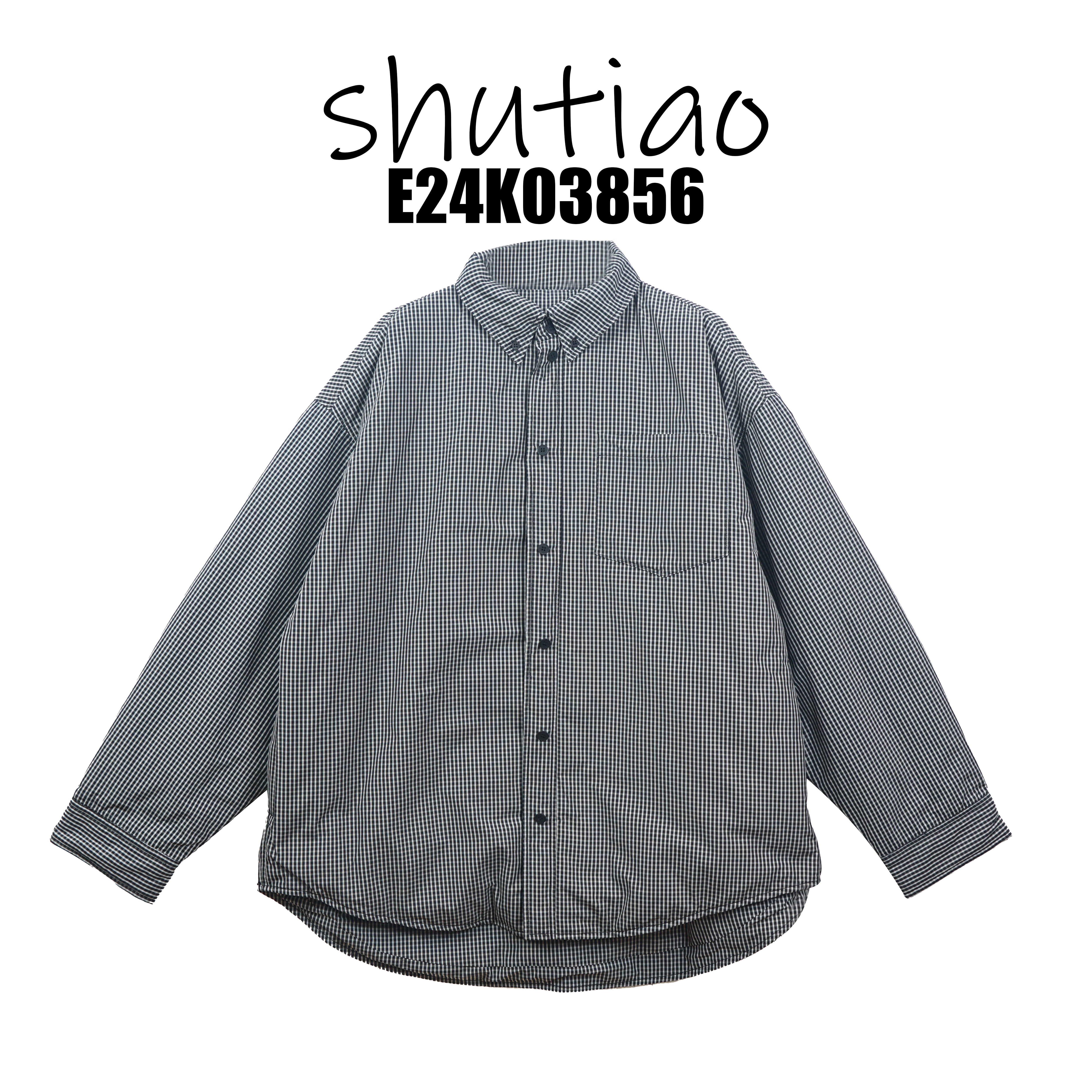 【SHUTIAO】2024秋冬：新款小众设计款格子棉服外套E24K03856
