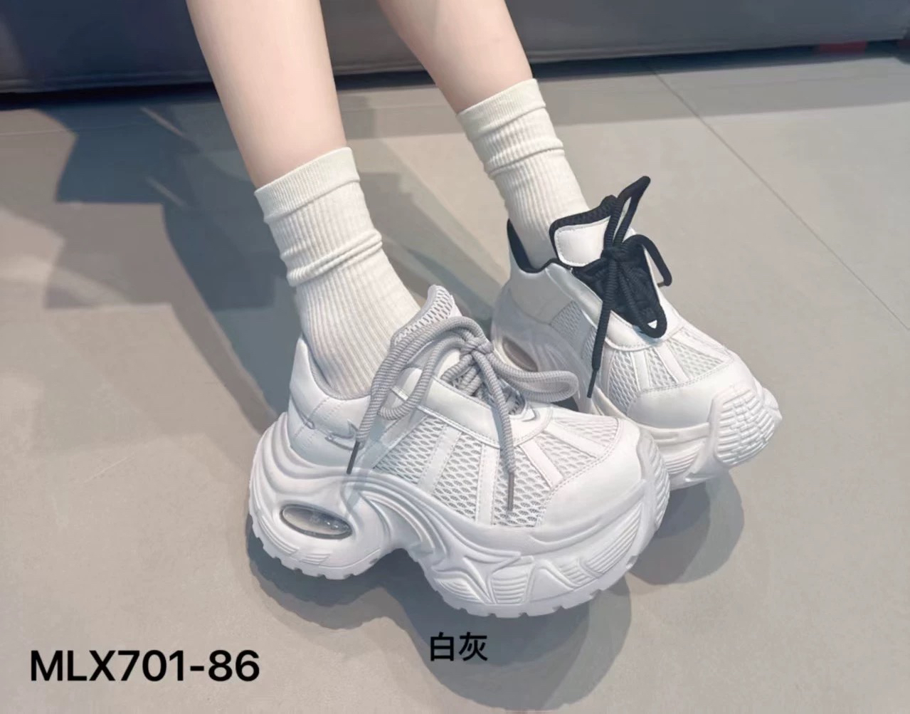 701-86玛莎玛索复古擦色时尚老爹鞋女2025年春季新款增高休闲鞋