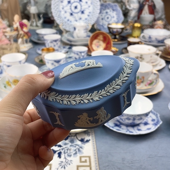 中古欧瓷瓷器小房子