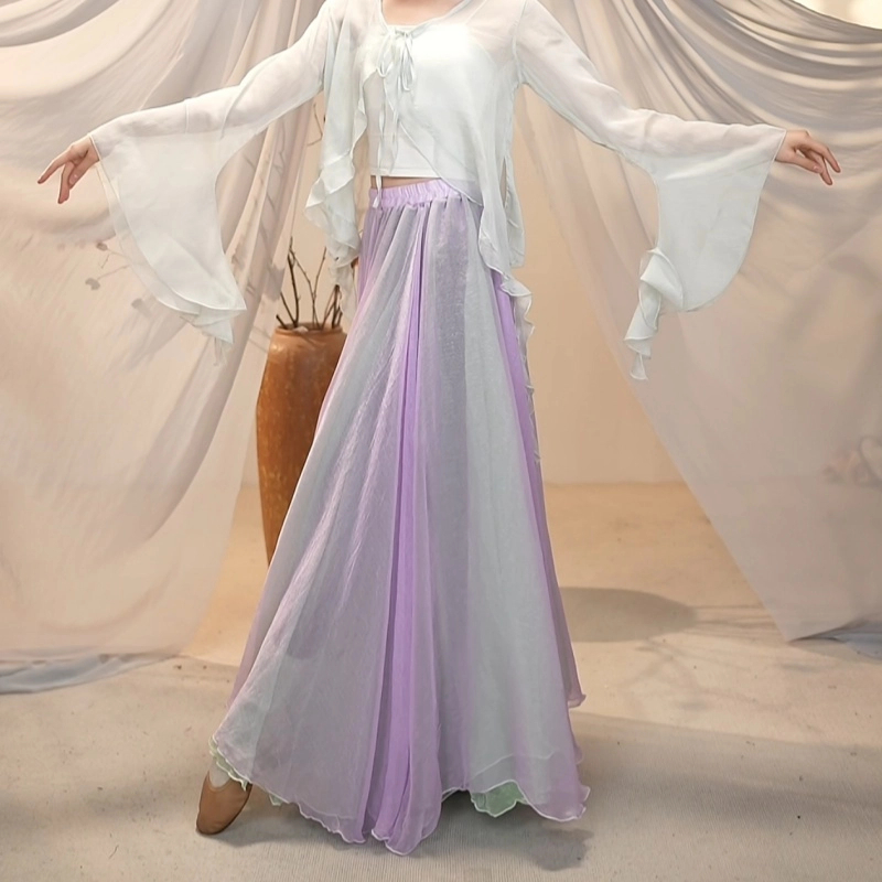 古典舞飘逸仙气显瘦双层舞蹈裤中国舞现代舞民族舞教师基础演出服