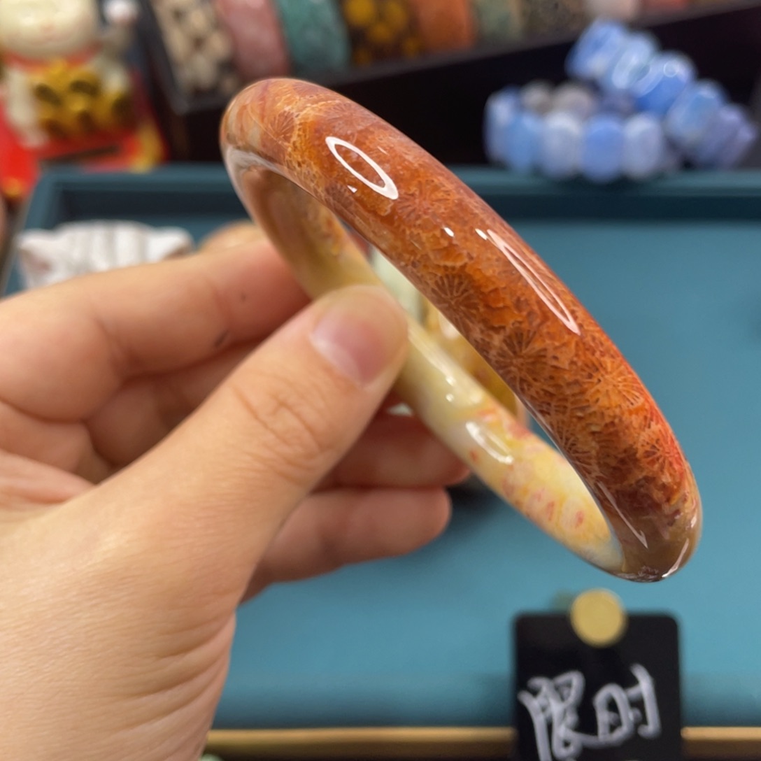 未镶嵌手镯硅化玉