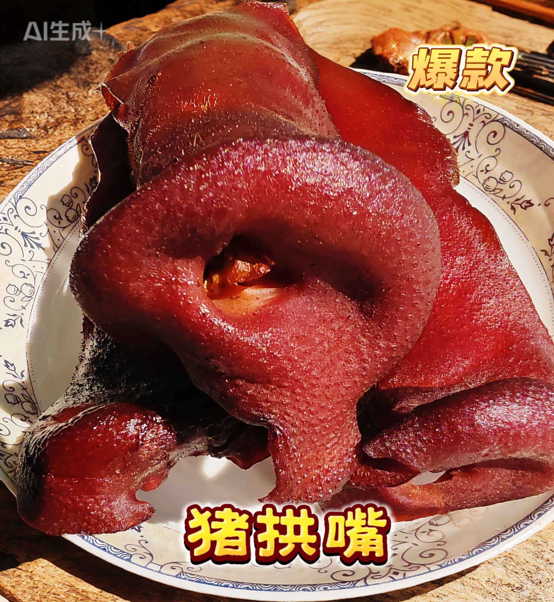 腊拱嘴柴火烟熏猪拱嘴湖南特产农家古法工艺腌制真空包装腊味