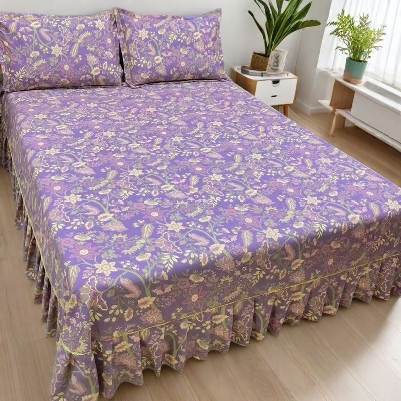 （紫罗兰）加厚磨毛暖绒棉单独床裙