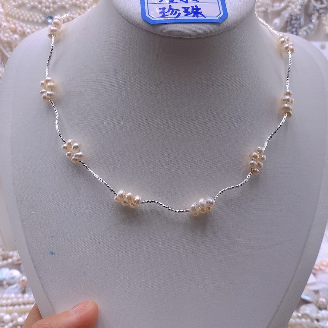 淡水珍珠耳饰未镶嵌项链
