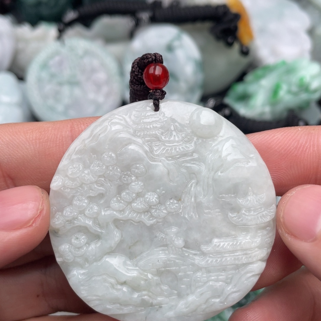 翡翠未镶嵌吊坠(不含链)