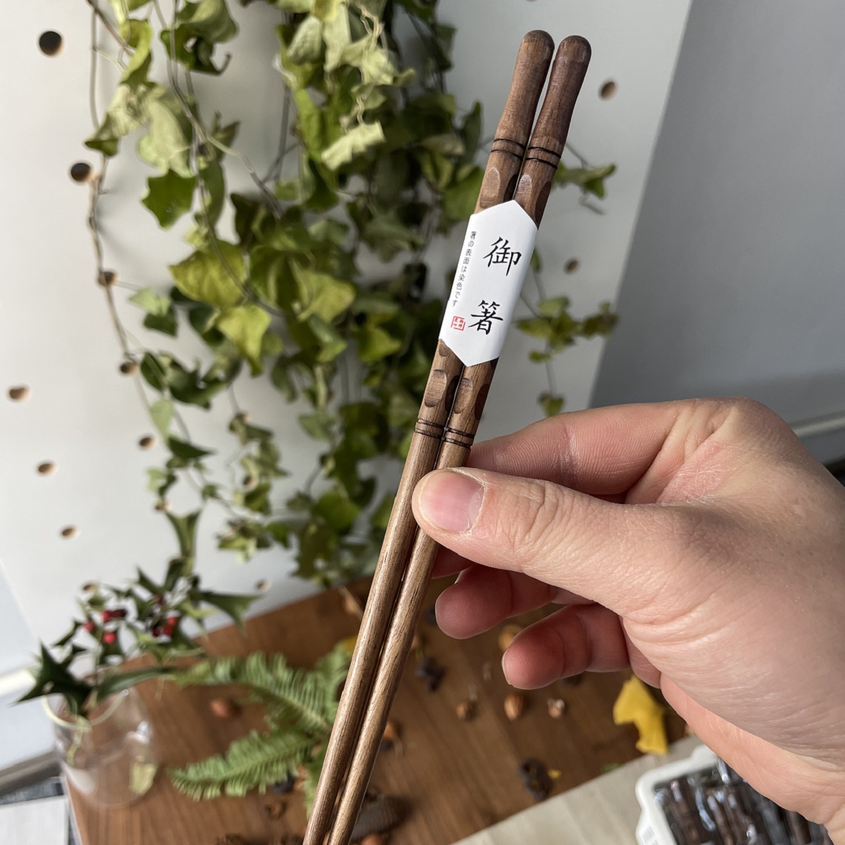 【超赞新品】自然之风北美黑胡桃木雕刻艺术筷子日式创意家用筷子