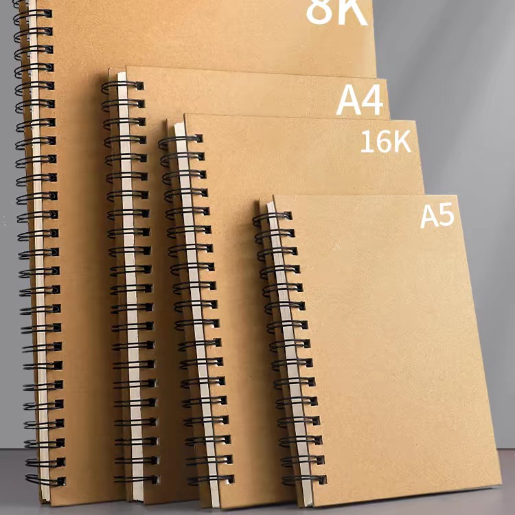 加厚硬壳线圈素描本美术生小学生绘画专用空白本子