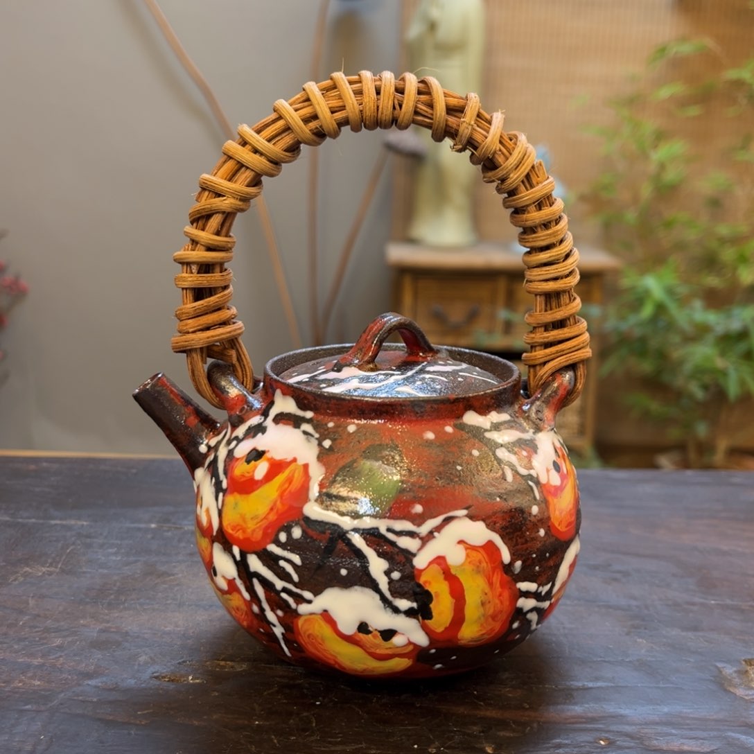 杯柴烧手工手绘陶瓷