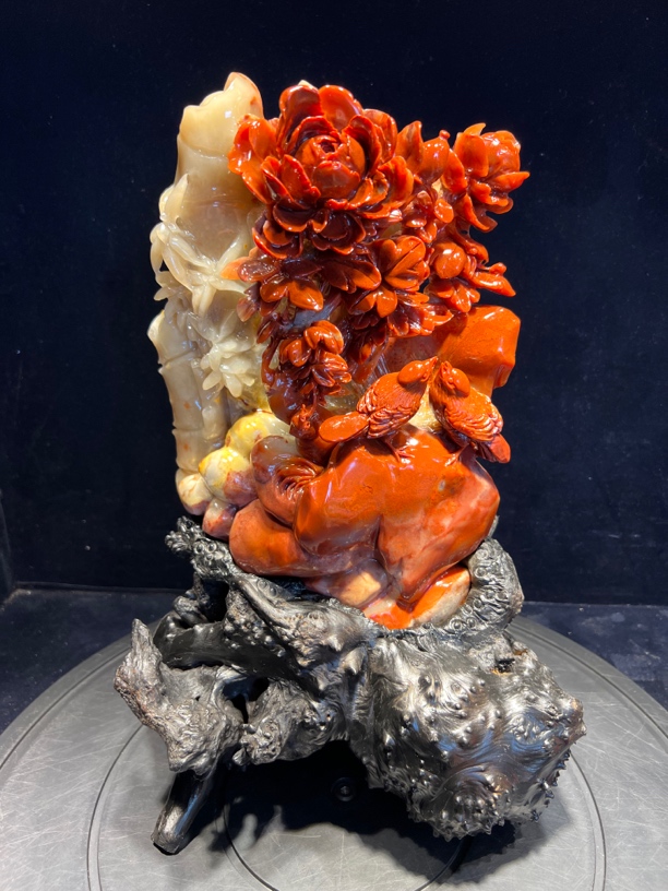 寿山石开富贵富贵吉祥客厅家居办公室装饰工艺品A0002