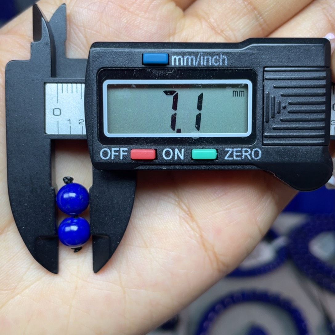 未镶嵌青金石7mm对珠配饰