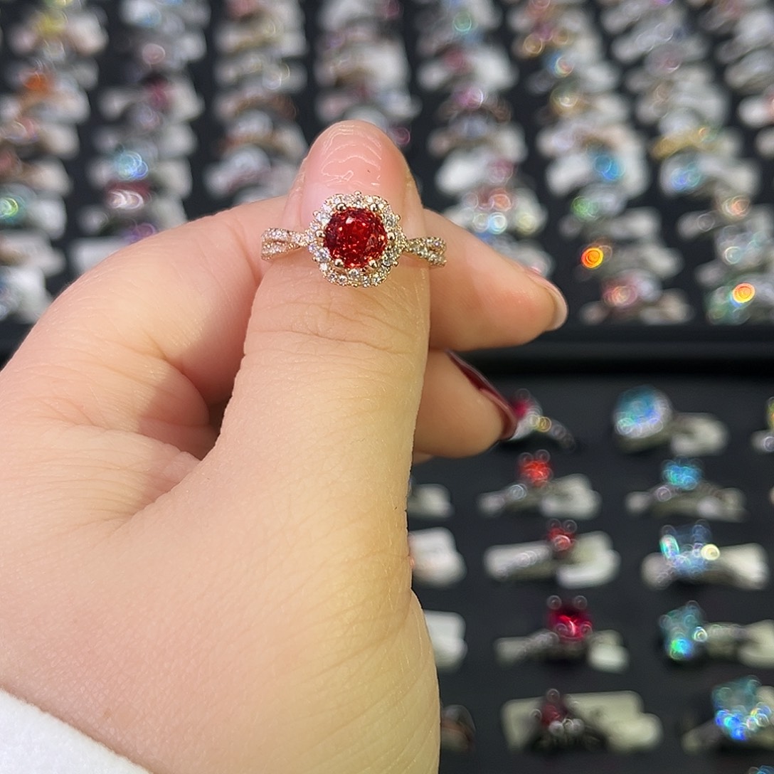 莫桑石非金属B K枚爱莎红玫瑰一卡-15