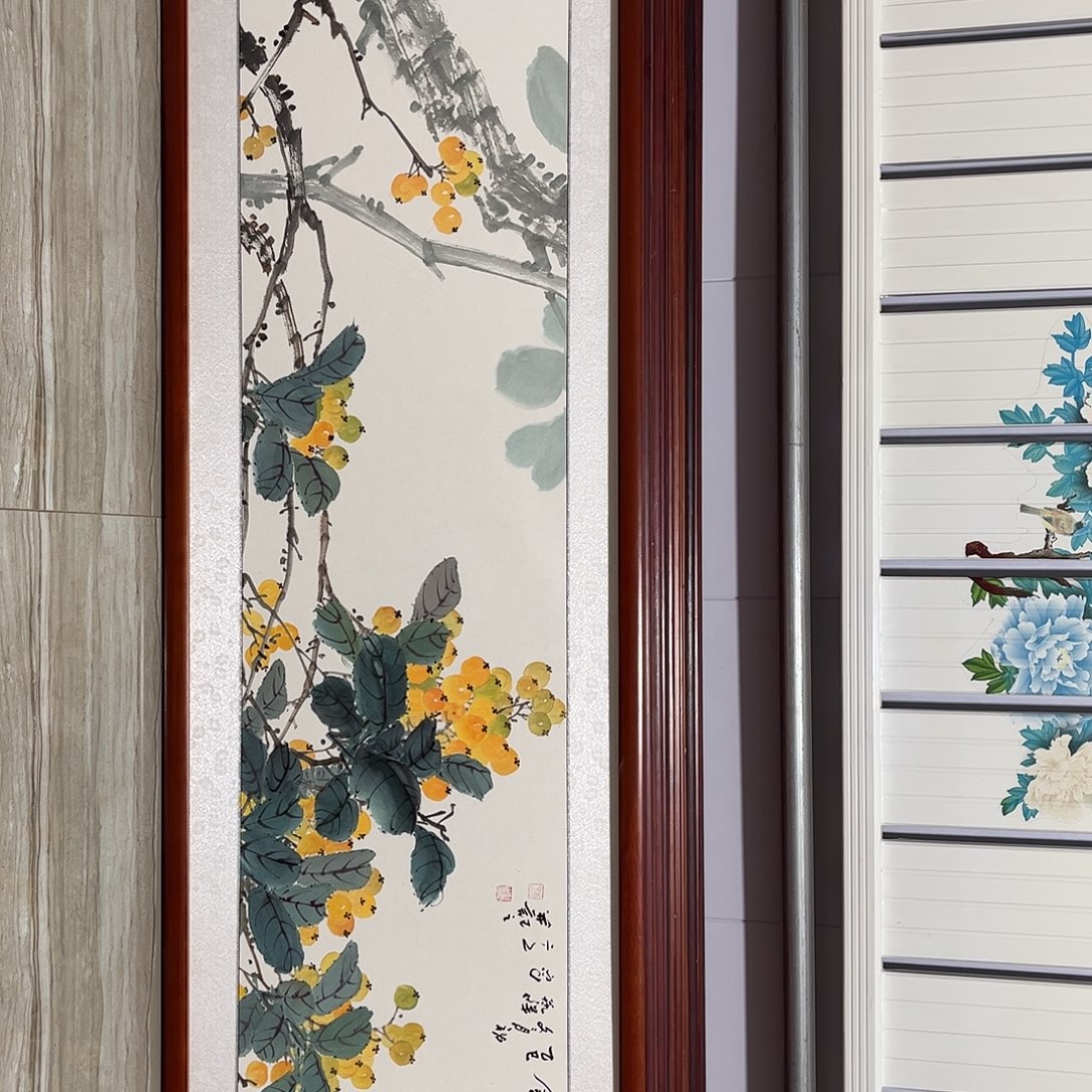 国画书画作品带框163×48