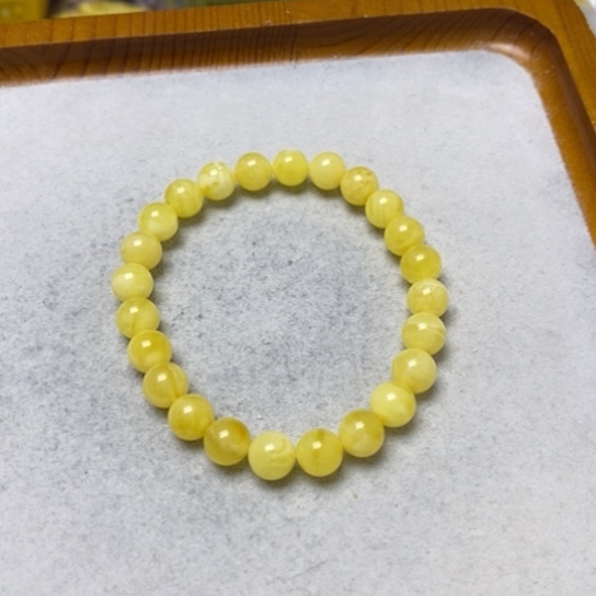 蜜蜡裸石未镶嵌手串