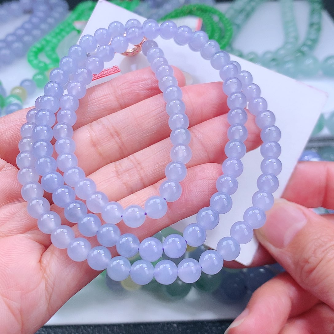 翡翠手串未镶嵌卡6mm
